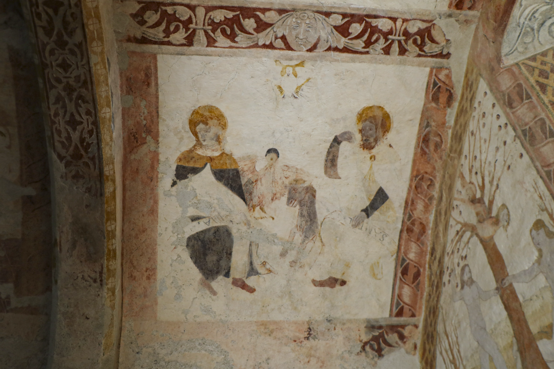 Chapelle nord, voûte : évangélistes saint Jean et saint Luc