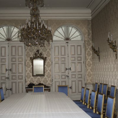 Préfecture de Pau, salle.à manger. restauration des décors 2010