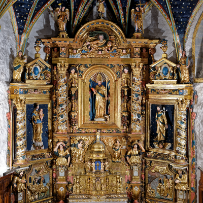 Église de Pouzac, retable de Jean Ferrère et Corau