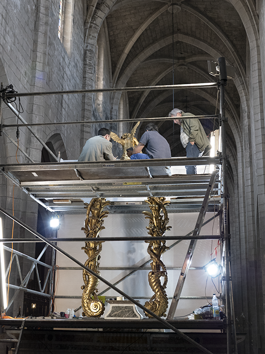 Saint-Flour ciborium du maître autel en cours d'étude